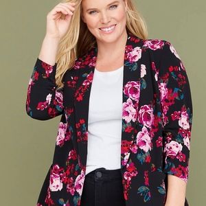 Lane Bryant Rose Print Soft Jacket NWT 18/20